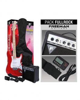 GUITARRA ELECTRICA PACK FULL ROCK BK FREEMAN