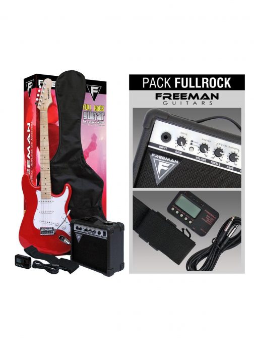 GUITARRA ELECTRICA PACK FULL ROCK BK FREEMAN