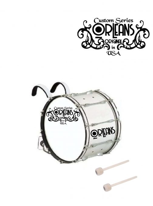 BOMBO DE MARCHA 26" ORLEANS ORMB-2614 BLANCO