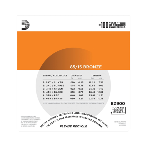 CUERDAS D'ADDARIO - EZ900 EXTRA LIGHT - Imagen 2