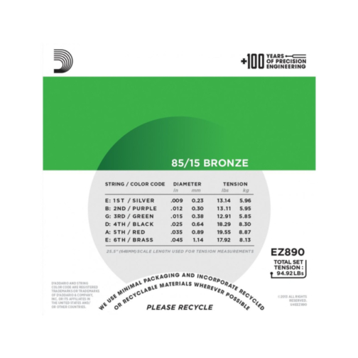 CUERDAS D'ADDARIO - EZ890 SUPER LIGHT - Imagen 2